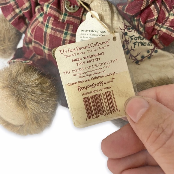 2 10” Boyds Bears Stuffed Animals - Picture 4 of 8